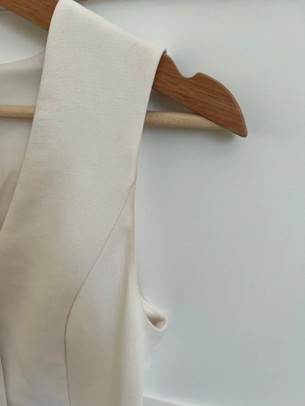 Aria Crepe Button-Front Mini Dress in White - Picture 5 of 5